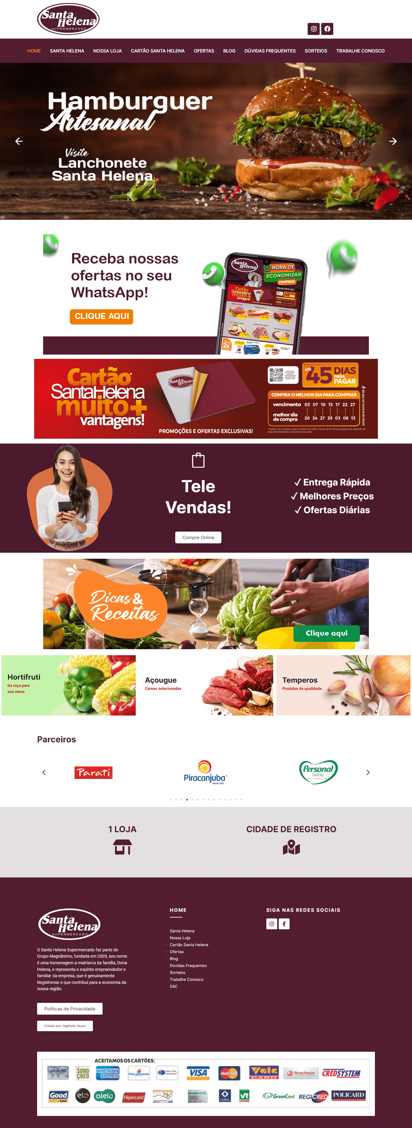 criação de site supermercado