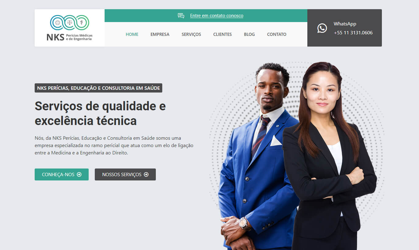 Criação de site empresa de perícias