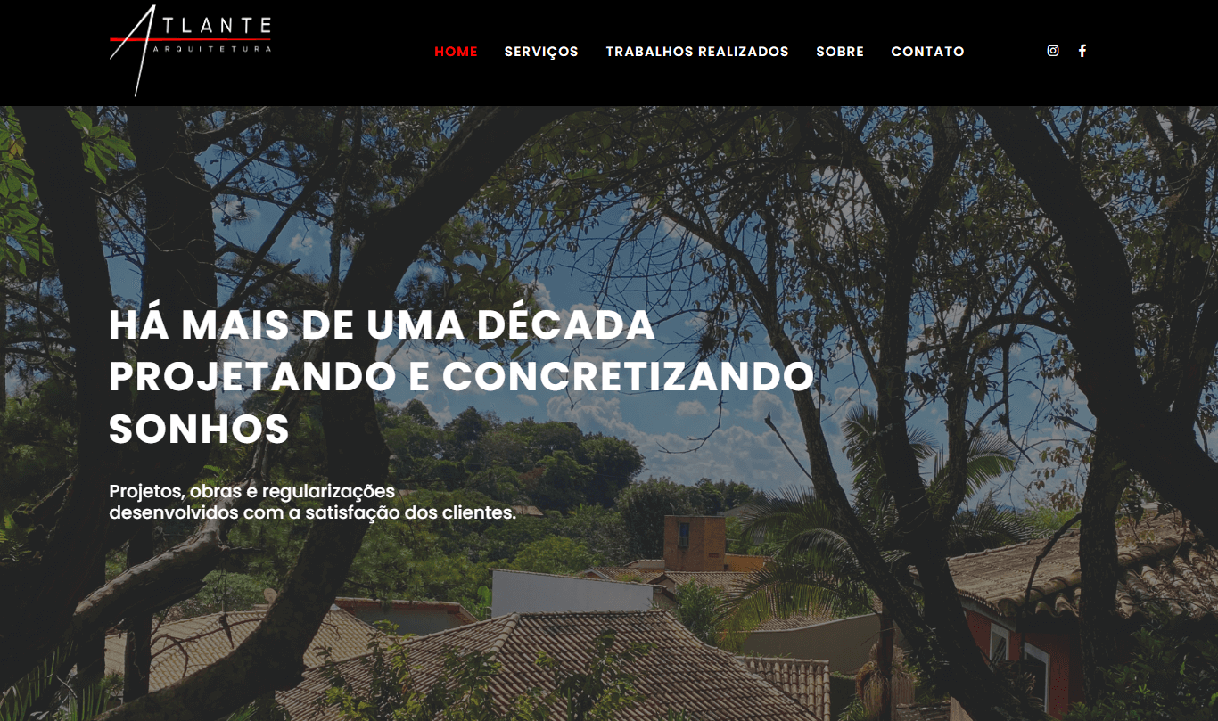 criação de site escritório de arquitetura