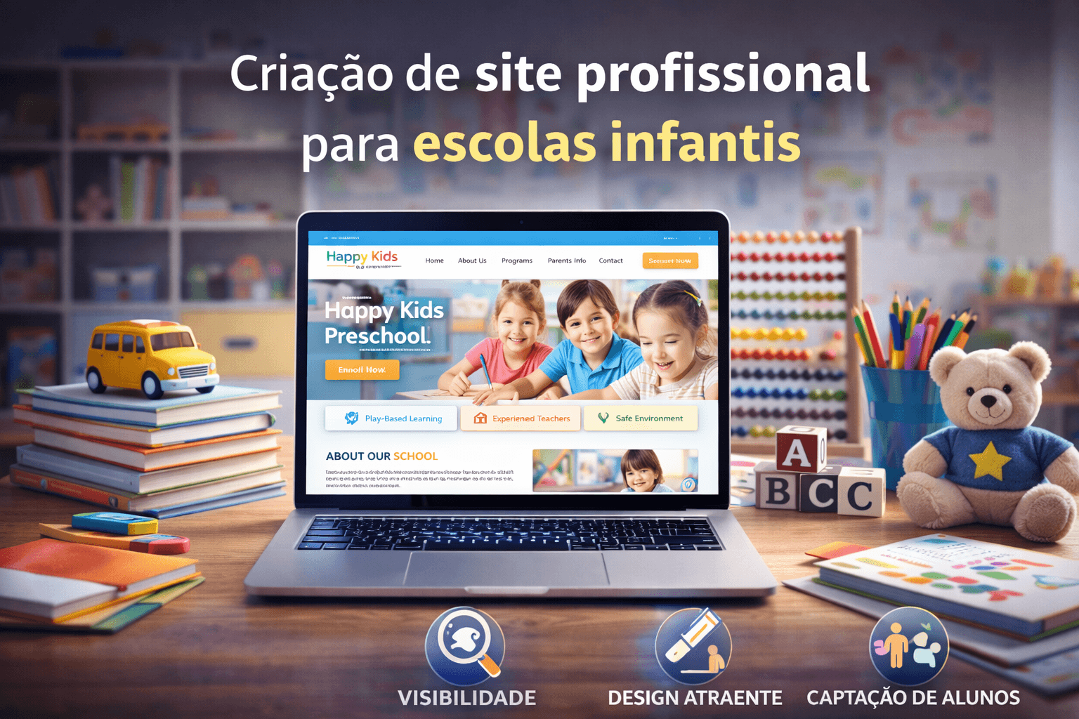 criação de sites para escola infantil