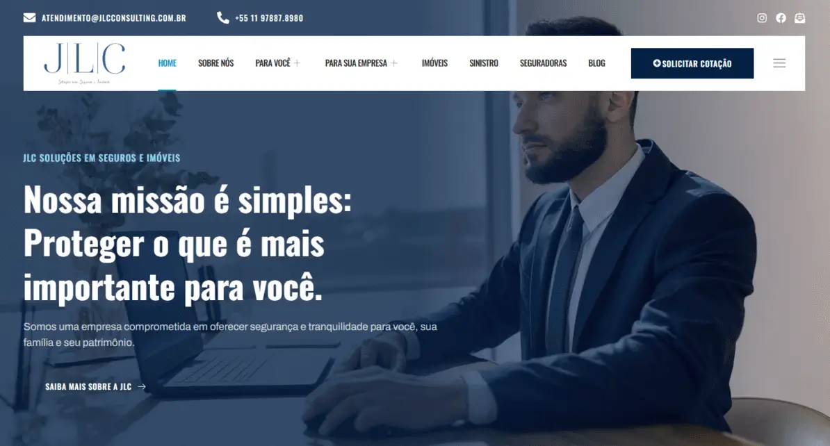 criação de site empresa de seguros