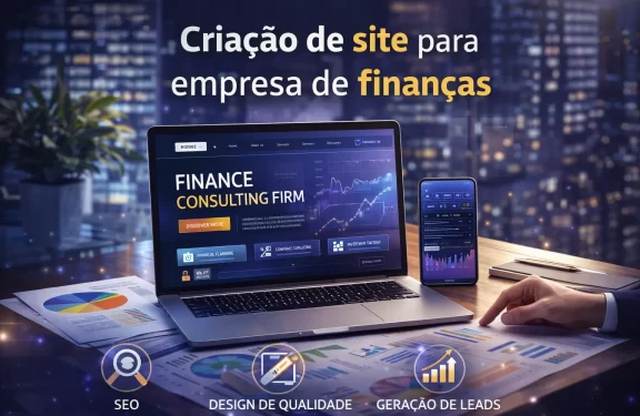 Criação de site para empresa de finanças