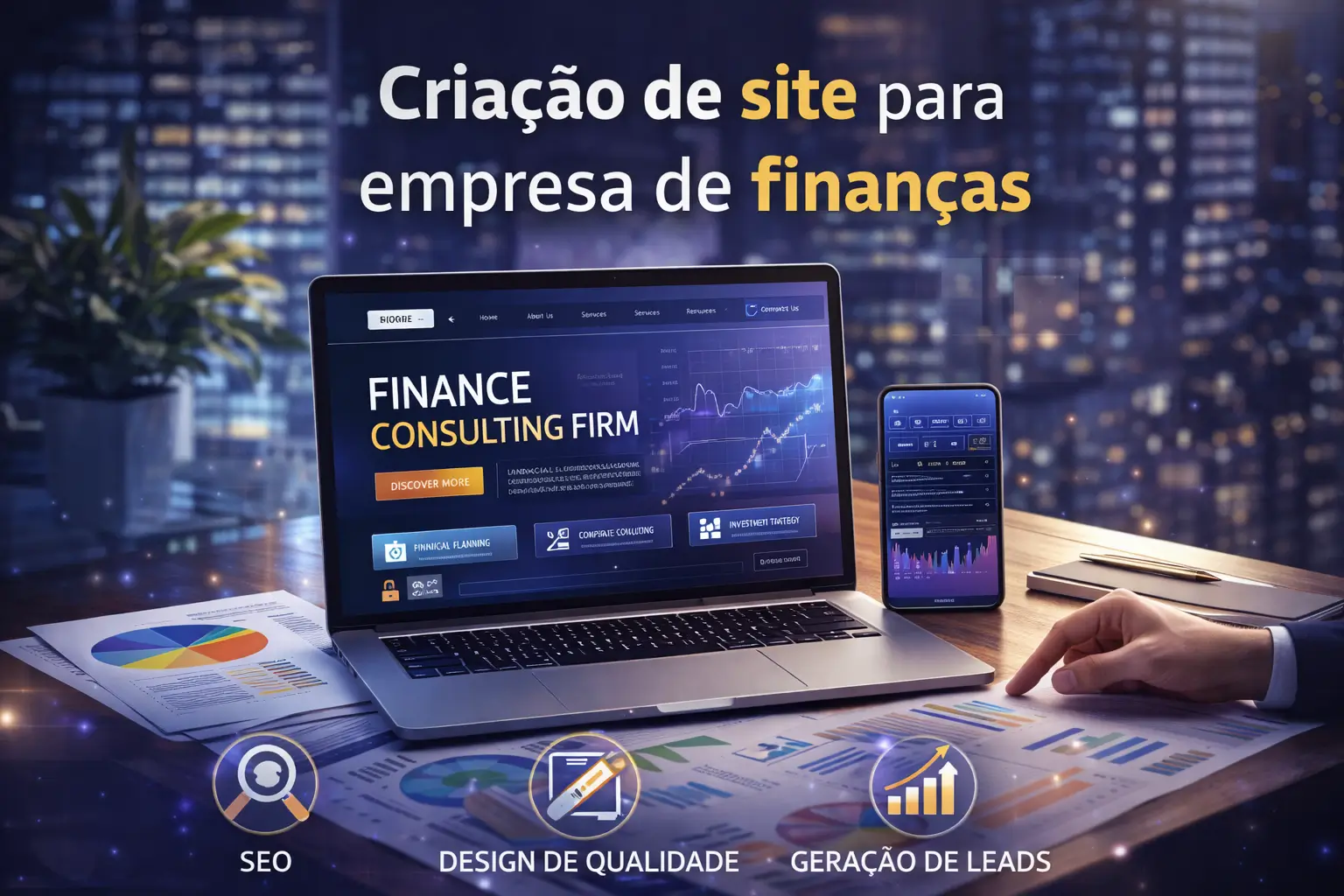 Criação de site para empresa de finanças