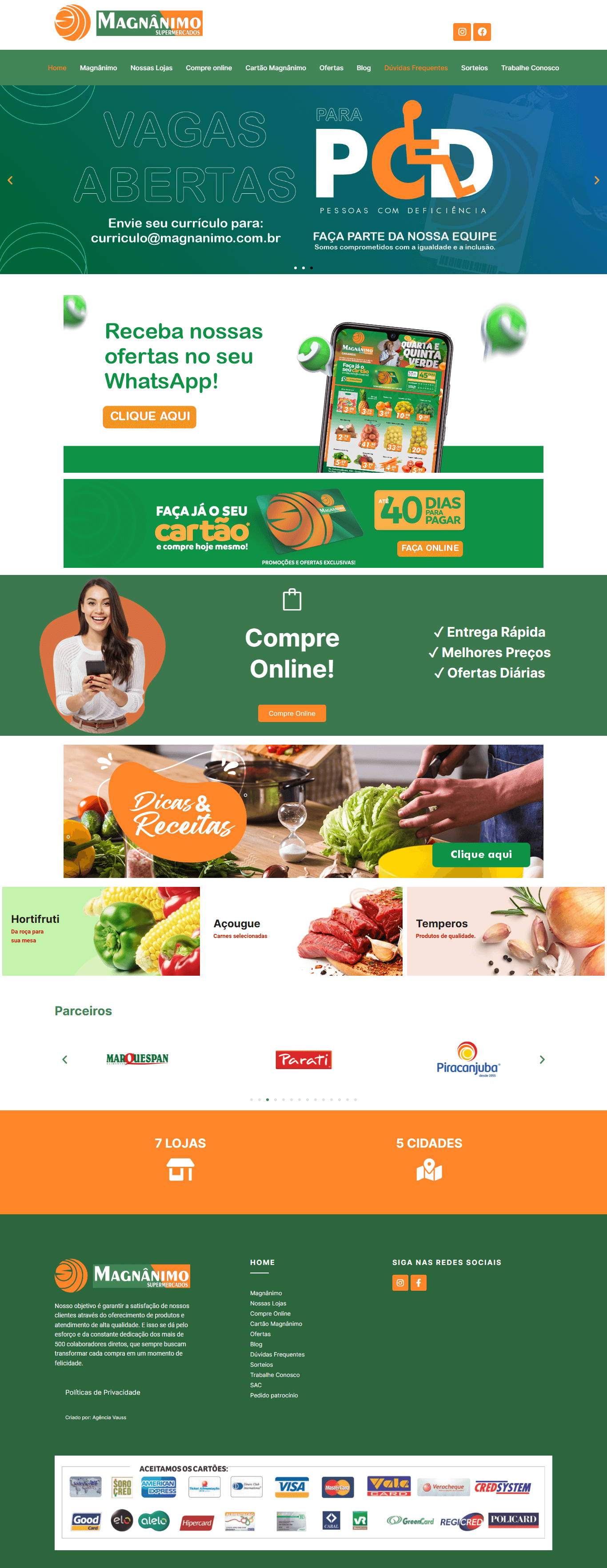 criação de site supermercado