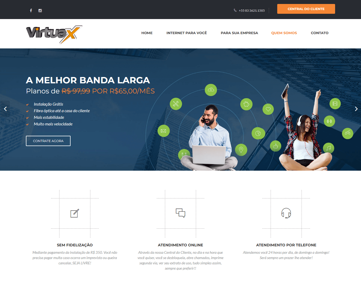 criação de site empresa banda larga