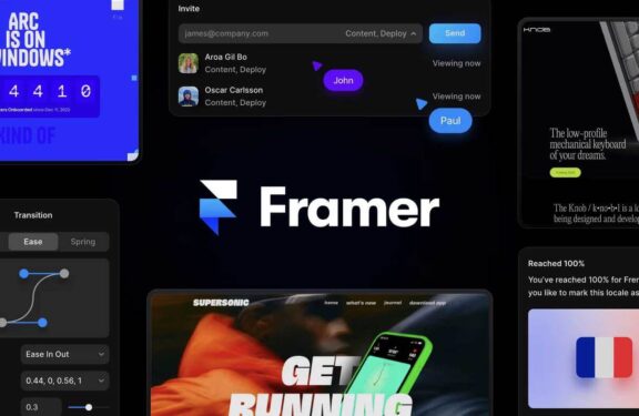 criação de site com framer