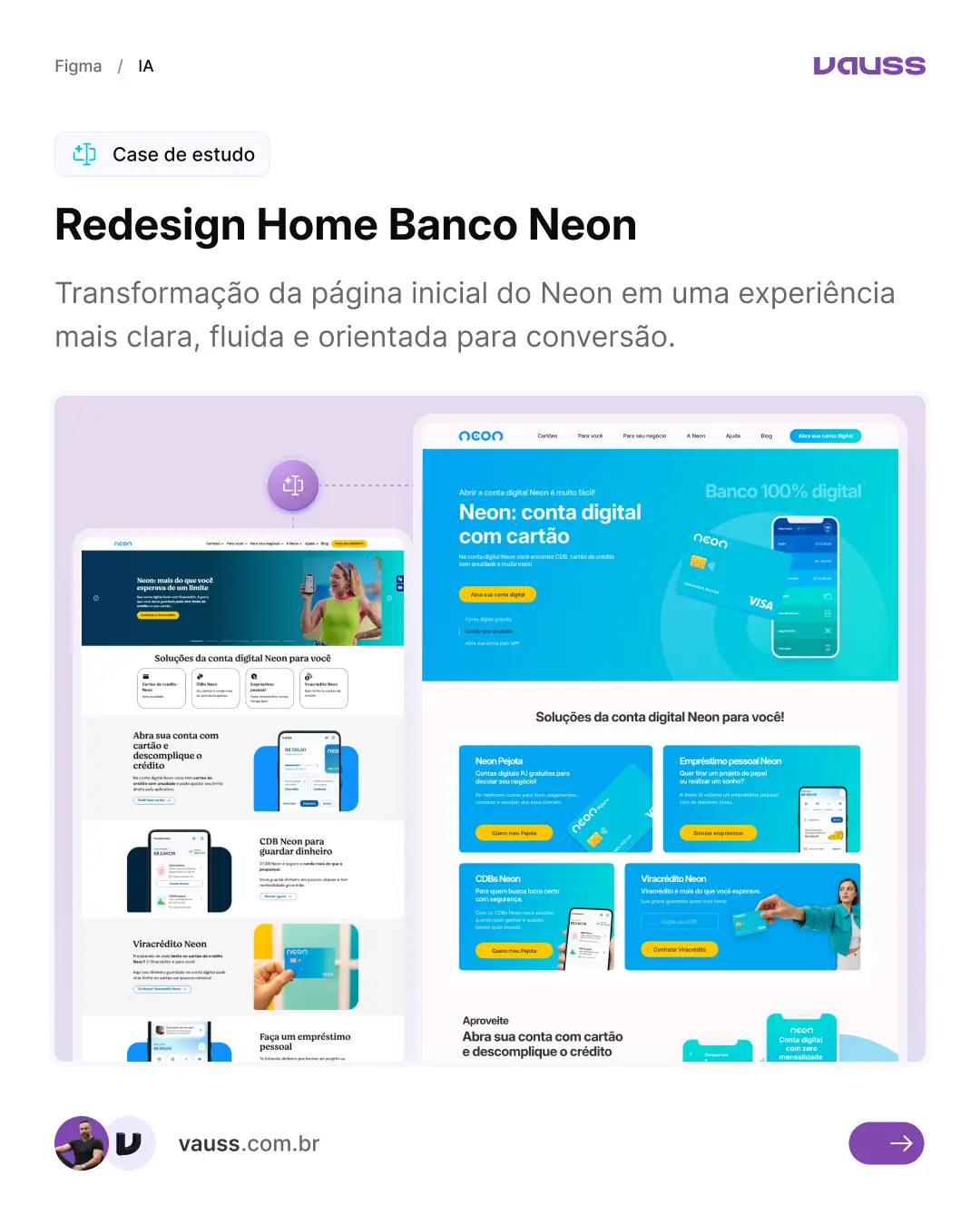 Redesign site banco Neon