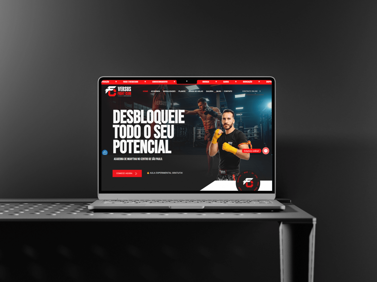 criação de site para academia de lutas