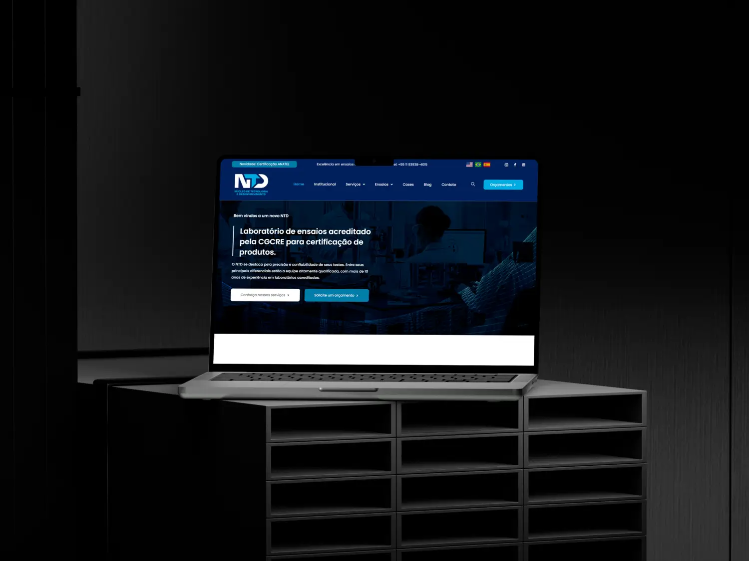 Criação de site NTD laboratório