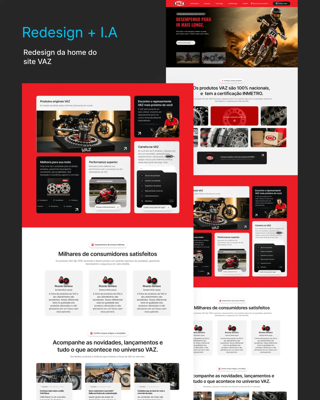 redesign site vaz