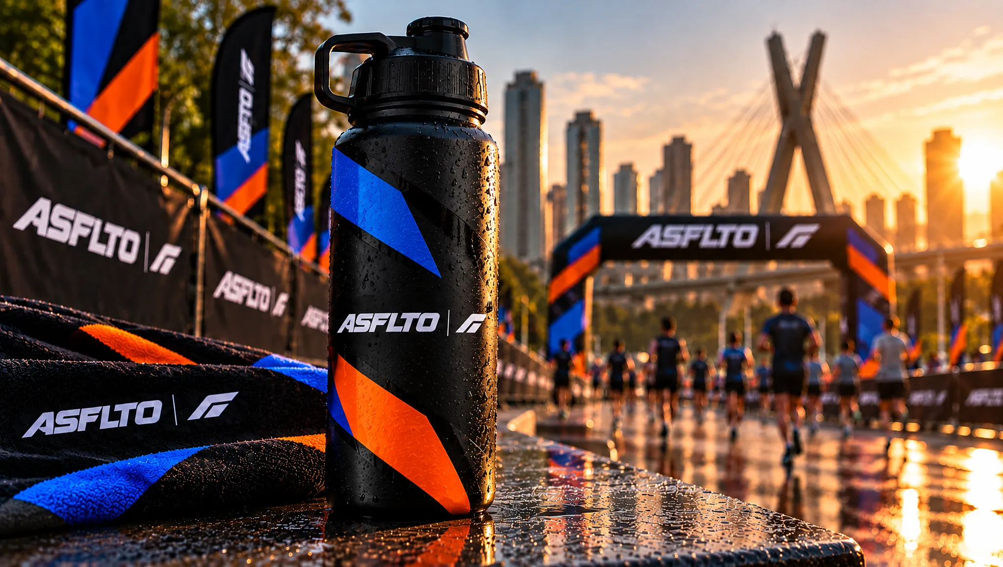 Garrafa ASFLTO na corrida urbana