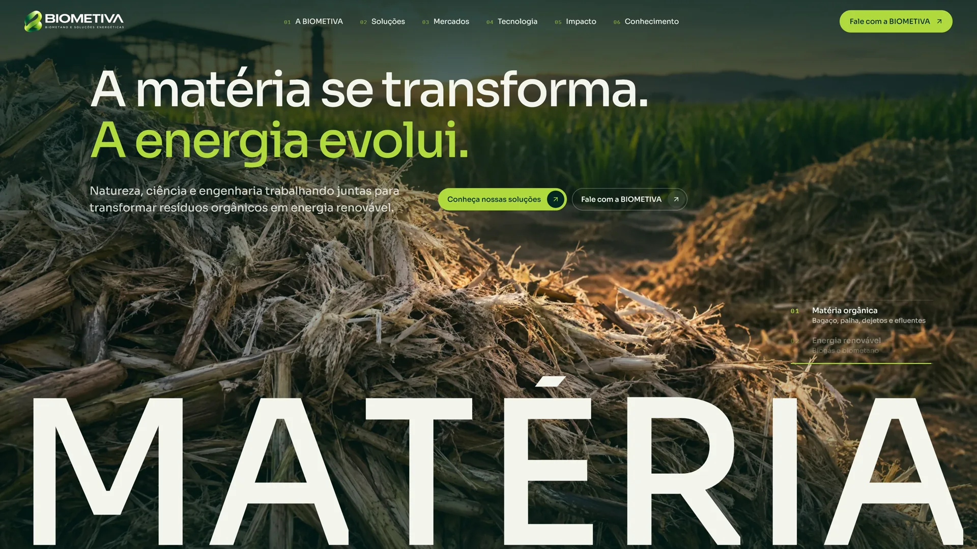 Abertura do site BIOMETIVA: a energia evolui